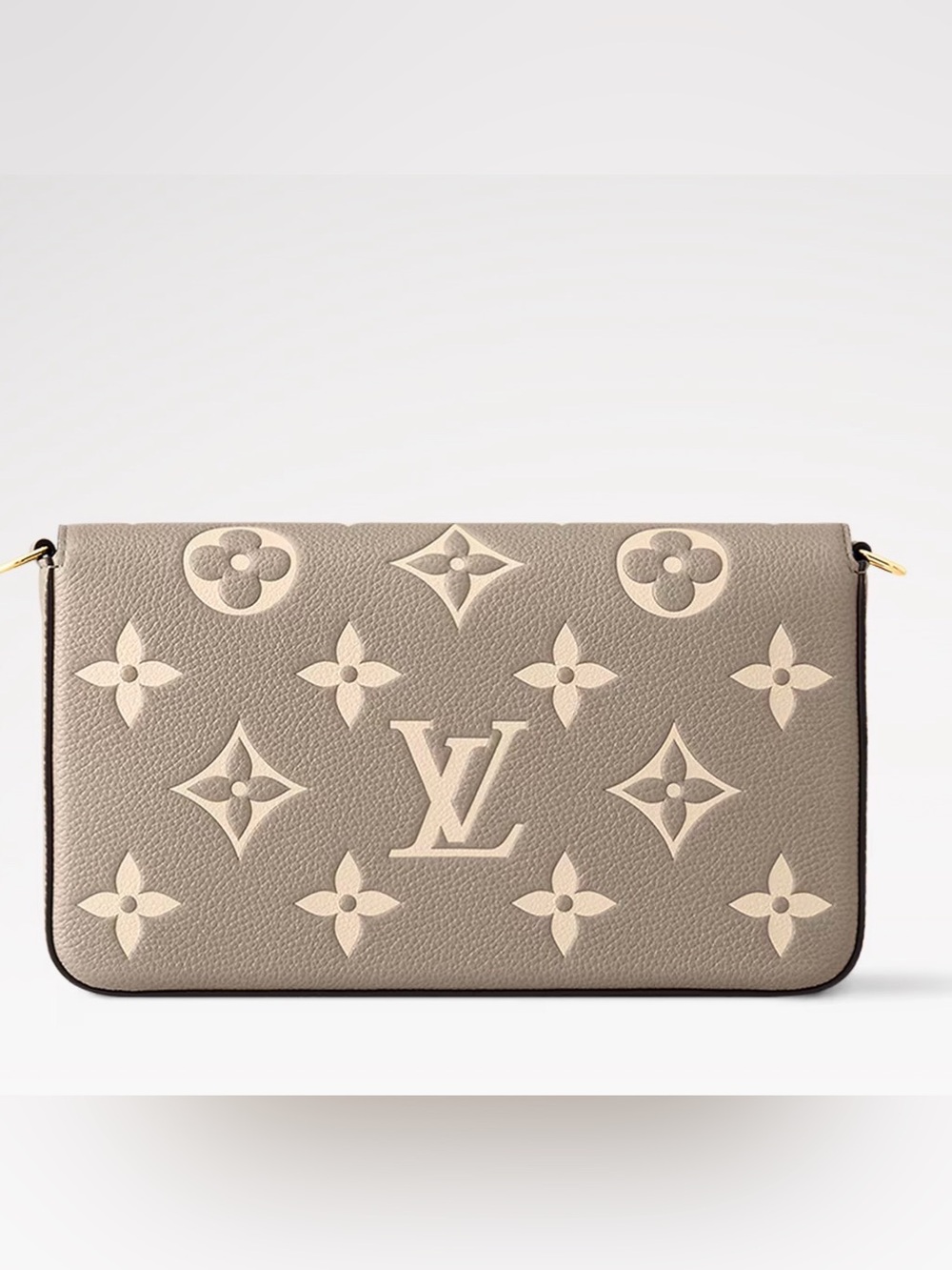Louis Vuitton Pochette Félicie Tourterelle Gray/Cream Monogram EUC - Picture 4 of 8